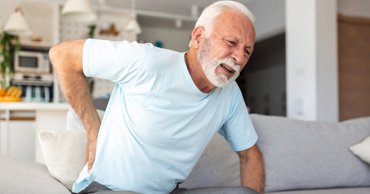 Man dealing with sciatica pain