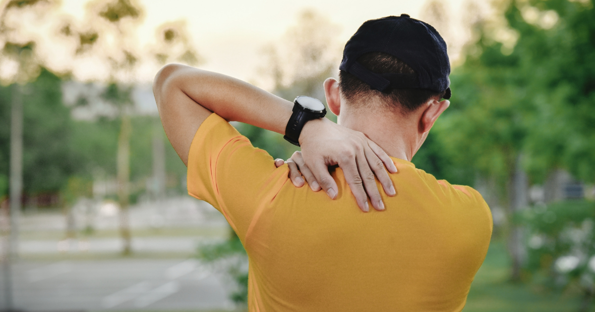 Man with shoulder pain