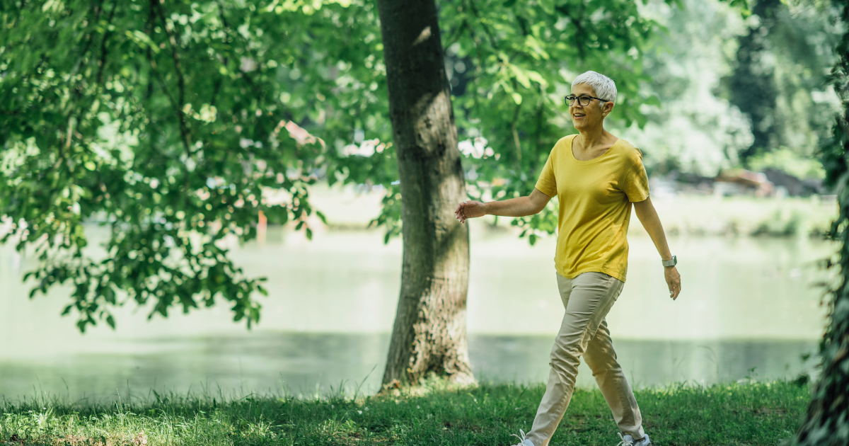 Woman enjoying a walk