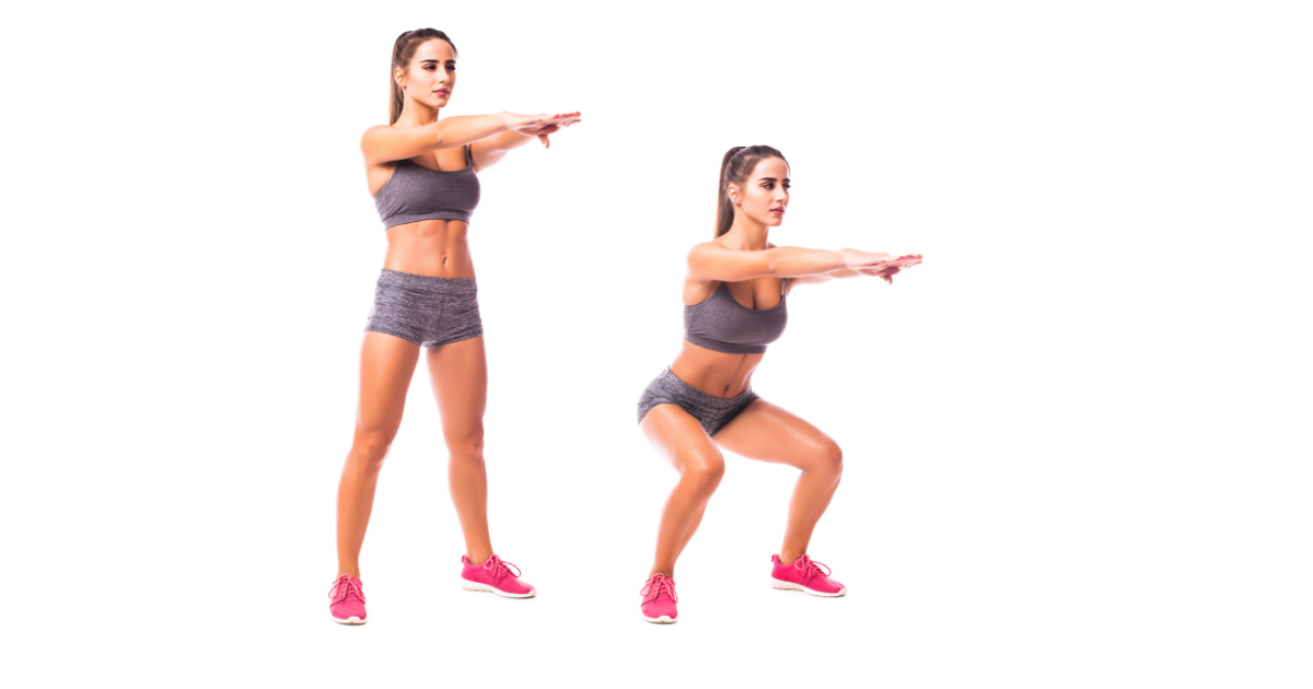 Woman performing squat exercise